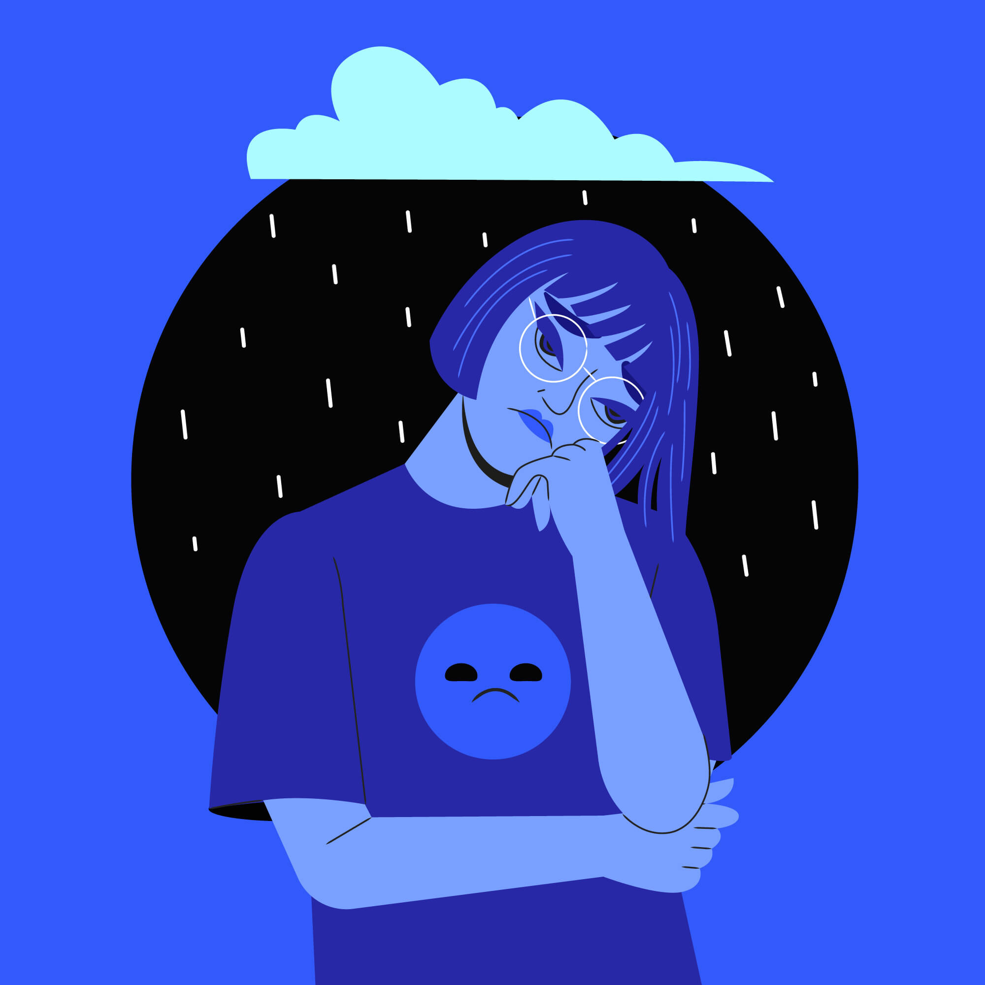 Image of a lady looking downcast